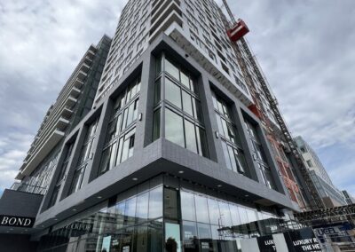 dual construction elevators at 80 Bond in Toronto