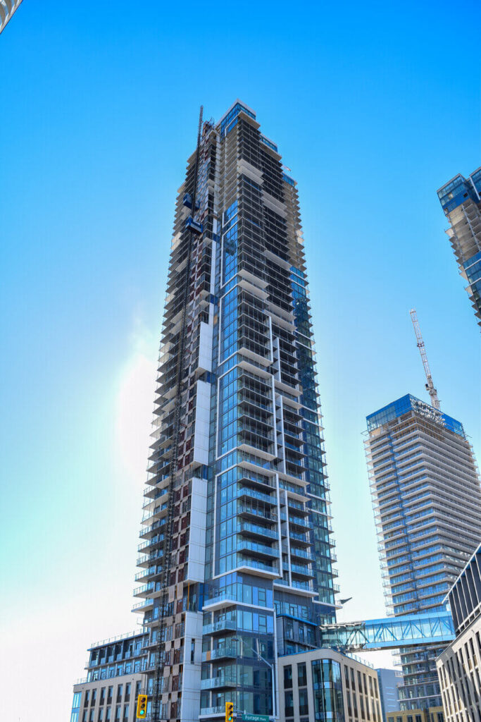 temporary construction elevators at Transit City: TC4 & TC5 in Toronto