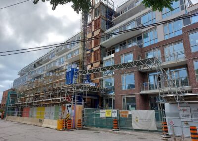 temporary construction hoist at Wonder in Toronto